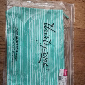 Thirty-One Miami Stripe Zipper Pouch
